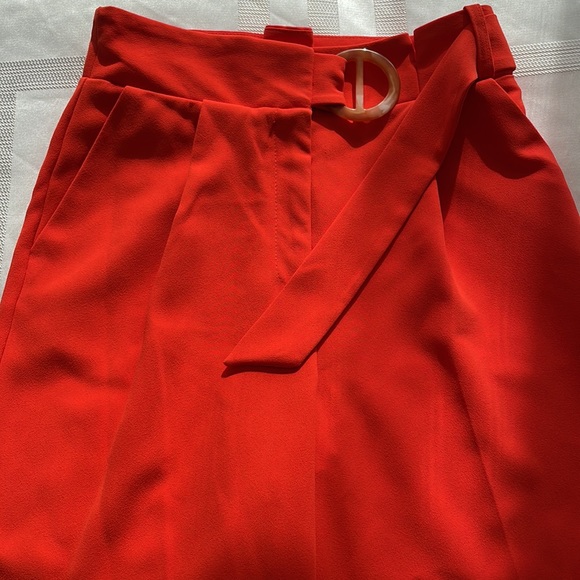 Orange/red high wasted trouser pant - Picture 5 of 8